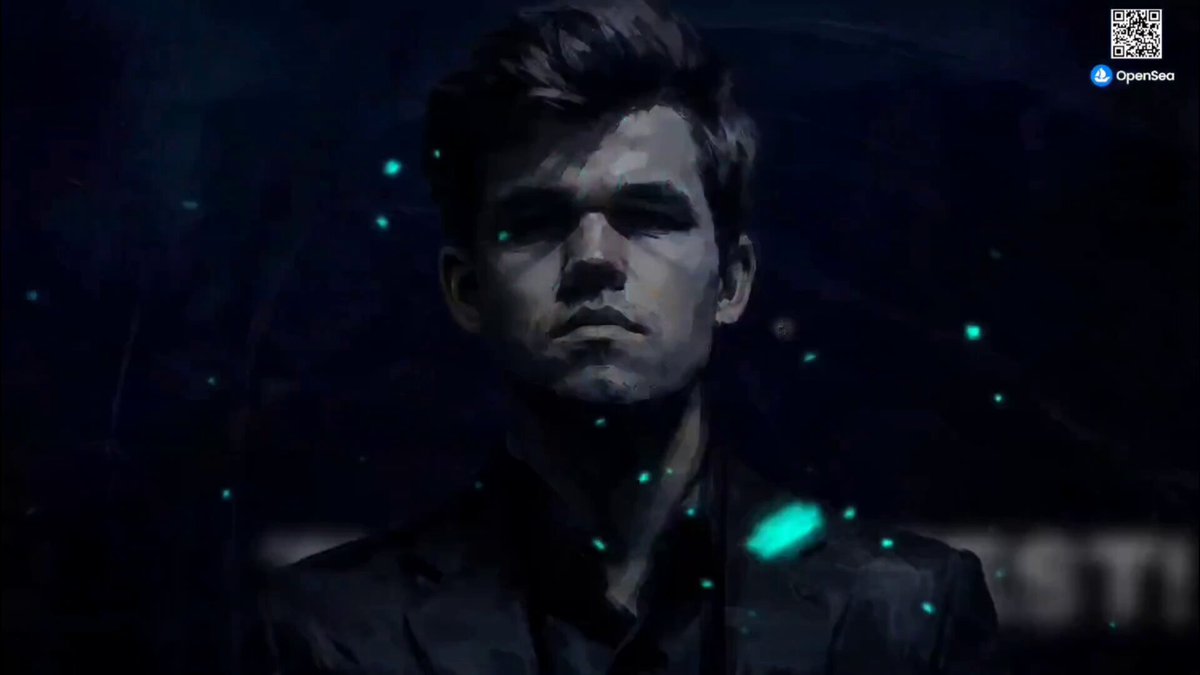 The image features a man wearing a suit standing against a dark background, surrounded by blue lights that create an ethereal atmosphere. The man appears to be looking directly at the camera with a serious expression. The image does not contain any text or other objects, but rather focuses on the main subject - the man in the suit and his surroundings.