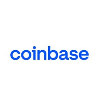 The blue text logo of 'coinbase' on a plain white background.