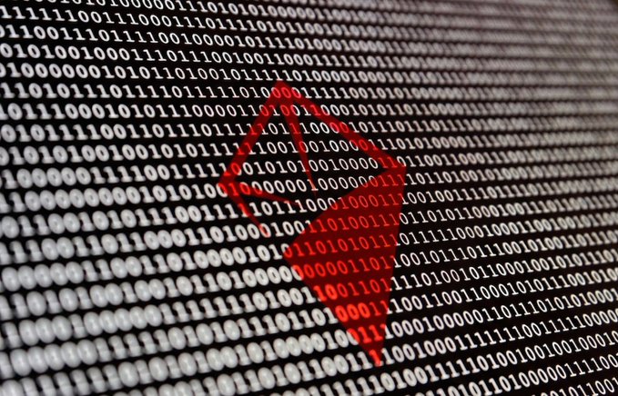 A close-up of binary code (0s and 1s) with a large red number '4' overlaid.