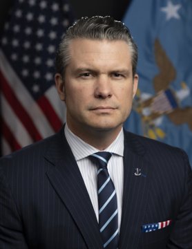 Defense Secretary Pete Hegseth, pictured in his official military-style portrait, has disclosed financial holdings of at least $3.1 million, including Bitcoin valued between $16,000 and $65,000.