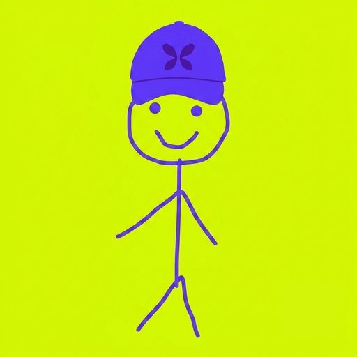 A stick figure with a smiling face and a blue cap stands against a bright yellow-green background. The simple cartoon likely serves as a visual stand-in for the poster, whose comment laments that a company has been too "small-minded" by not using profits for stock buybacks, which they believe would have significantly boosted the stock price.