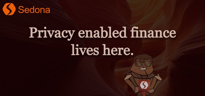 The image features a cartoon brown character wearing sunglasses and a red shirt, standing against a dark background with text that reads "Sedona Privacy Enabler Finance Lives Here". The main focus of the image is the cartoon character, which appears to be a representation of a privacy-focused financial service or platform. The text in the image suggests that this service or platform is related to finance and privacy, possibly offering users a way to protect their personal information while using financial services online.