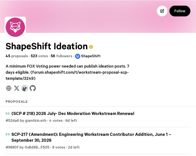The image shows a screenshot of a social media platform displaying information about ShapeShift Ideation. It showcases the profiles of various people who have participated in discussions or voting for ideas related to shaping the company's identity, products, or initiatives. The main focus is on the voting process and the feedback provided by the participants. Furthermore, there are numbers present in the image that might indicate the number of votes each person has contributed or could be a way to measure engagement in the Ideation community.