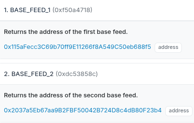 "This is an image of a screenshot where a text-based webpage has two sections of information related to 'Base Feed 1'. The first section explains the process for returning the address of the first base feed, while the second one is about addressing the second base feed."