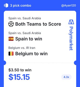 The image shows a screenshot of an article with multiple tabs open, including a post about a 3-pick combo event featuring Spain against Saudi Arabia. The text says that the winner will be the team from Spain who scores more goals than the Saudi Arabia team. The amount required to play the game is $15.50 and the player needs to score at least 4 goals in order to win. Additionally, there's a code in the bottom right corner that could be useful for further information about the post or event.