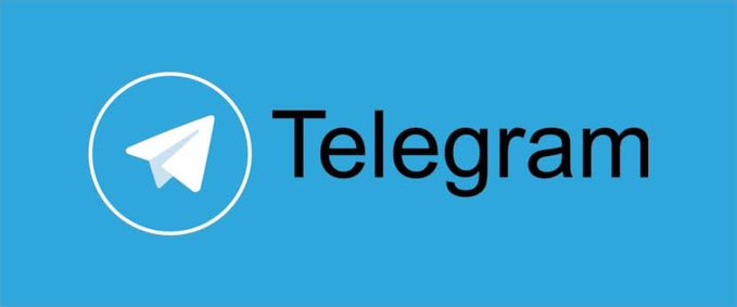 The image displays the Telegram logo—a white paper plane inside a circle—alongside the "Telegram" brand name on a bright blue background. It visually represents the messaging platform mentioned in the post, which discusses Pavel Durov's application to ICANN for a custom .gram domain zone.