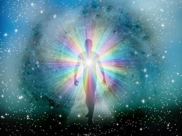 The image features a man standing in front of a large, colorful aura that radiates from his body. The aura appears to be glowing with various colors, creating an ethereal atmosphere around the man. The background consists of stars scattered throughout the scene, adding depth and dimension to the overall composition. The post suggests that there is a game or activity related to aura-gambling, where players must strategically place their wagers in order to gain the aura they desire.