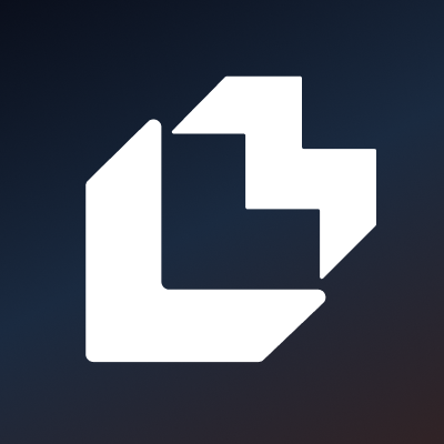 A white geometric logo resembling a stylized 'C' or house shape on a dark navy blue background.