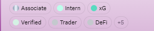 The image shows a screenshot of an app interface, most likely for trading cryptocurrencies like Bitcoin or Ethereum. The app has various options with different colors and text descriptions, such as associate, verify, trader, xG, Defi + 5, etc. These options provide information about different actions users can perform on the platform. The post appears to be a tutorial or guide explaining how to use these features in an intuitive manner.