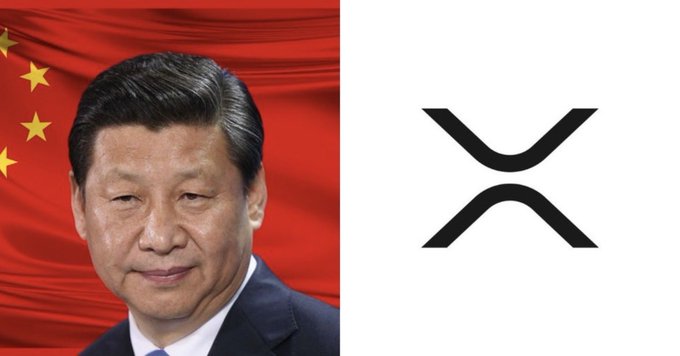 This image shows Chinese President Xi Jinping alongside the XRP logo, alluding to a potential partnership or integration discussed in the accompanying post.