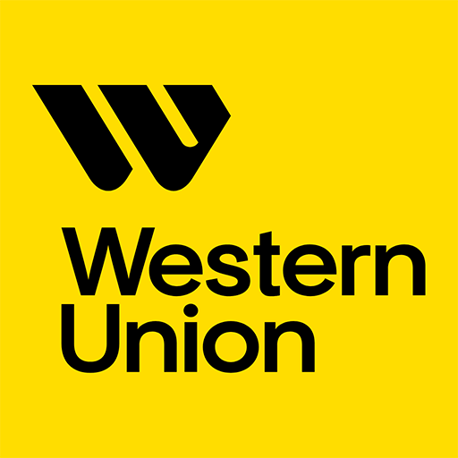 The image shows the Western Union logo—a stylized black "W" symbol above the company name in bold black text—set against a bright yellow background, representing the iconic money transfer brand mentioned in the announcement about its new Stablecard product.