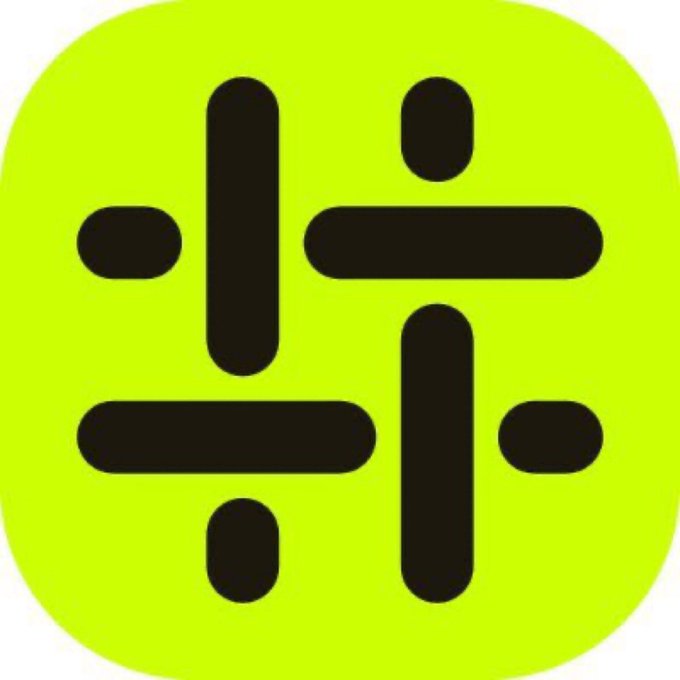 The logo for Baskets.tech, a platform focusing on tokenized real-world assets and crypto on Robinhood Chain, is displayed here. The abstract logo features black shapes on a lime green background.