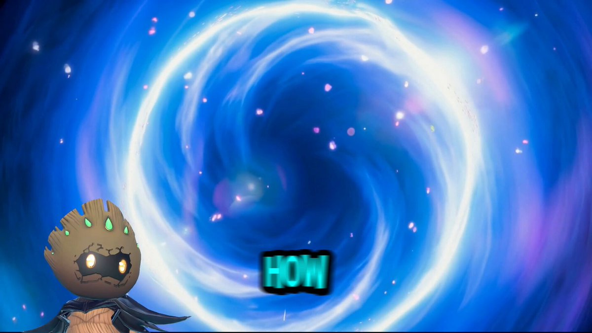 The image features a cartoon character with a green head, dressed as a brown tree trunk, standing against a blue background that looks like a spiral galaxy or black hole. Below this scene, there's text that reads "HOW TO CLAIM YOUR @MutantInfusion x @MetaMask AVATAR in 1 minute * Mobile only claim * Make sure to have Metamask installed * Make sure to have 1 $APE (on APECHAIN) to claim". The cartoon character is positioned on the right side of the image, while the text and the galaxy-like background are located on the left.