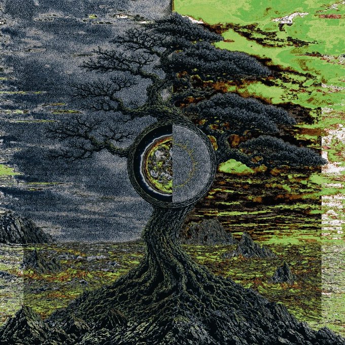 The image features an abstract art piece with two distinct elements - a tree depicted as a circle, and another tree depicted as a line. The trees are surrounded by rocks and mountains, creating a sense of depth and complexity within the artwork. The caption reads "Have a restful night family" which could be interpreted as a message about the importance of spending time together with loved ones or taking care of oneself in order to maintain balance and well-being.

The image is part of a larger collection, with other artworks displayed around it. The post also mentions that there are "8.18 XTZ" written on it, which could be an artist's signature or the title of the artwork within the collection.