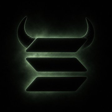 A glowing green bull symbol composed of three stacked horizontal bars and horns radiates against a black background. The image evokes bullish momentum, fitting the caption's note that "CT" (Crypto Twitter) hasn't rallied behind a token this strongly since PEPE's launch in April 2023.