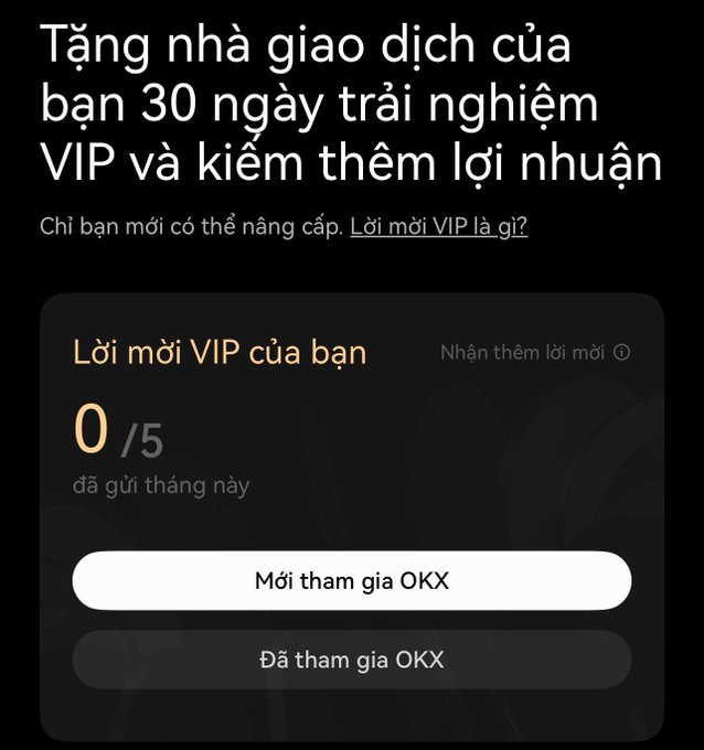 "Super tasty: giving away 5 VIP slots on OKX exchange for bros to experience Normally, to get VIP status on the exchange, your account balance must be at least 100,000 USDT, or your trading volume must be at least 5,000,000 USDT". This post is related to the image and features a description of an online platform offering VIP status. The content suggests that you need to have a minimum balance of 100,000 to receive five VIP slots, as well as having a certain amount of trading activity (at least 5,000,000) in your account to be able to access these VIP slivers on the OKX exchange.