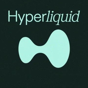 A logo for 'Hyperliquid' featuring a stylized mint-green liquid droplet shape on a dark background.