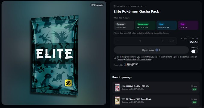 The image shows two different Pokémon cards displayed side by side with the text "Elite" written above them. The cards are placed next to each other, possibly representing a digital and physical copy of the same card. The post about these Pokémon cards suggests that they are for sale on eBay, as indicated by the text in the image.