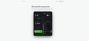 A webpage screenshot with Indonesian text 'hiiinn ang tuber, ang ang stock' showing a mobile app interface displaying numbers '6.85' and '1.2651'.