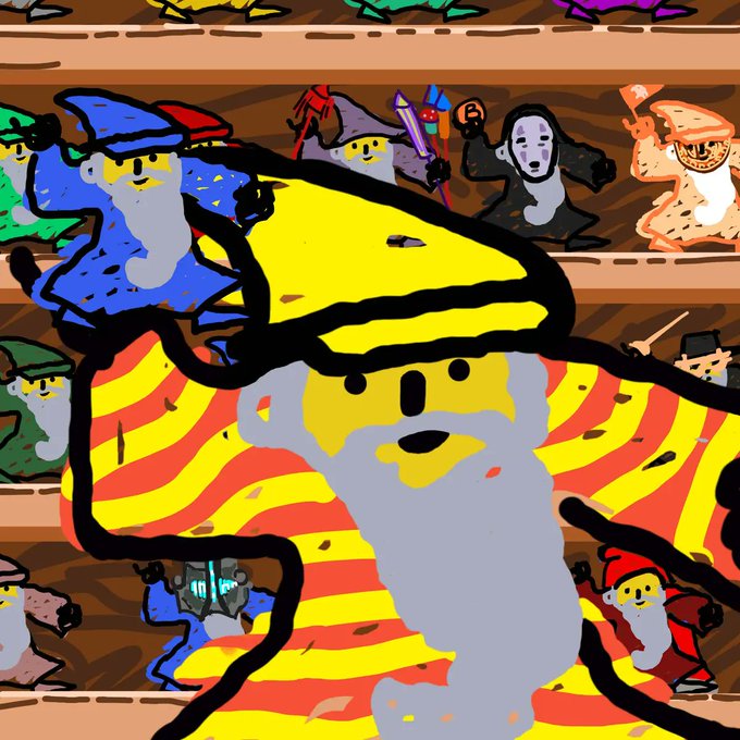 In this image, there are two cartoon wizards dressed in yellow and red robes. They are positioned behind a bookshelf filled with various toys and games, including action figures of different characters like Spiderman, Batman, and Superman. Each wizard is holding their own collection of toys, which adds to the playful atmosphere of the scene. The image also includes text that suggests these Wizards are being paid to promote a product or service, possibly related to video game collectibles or toys featuring famous characters. Overall, the post features a visually appealing and engaging illustration accompanied by intriguing context about the Wizards' involvement with various products or services.