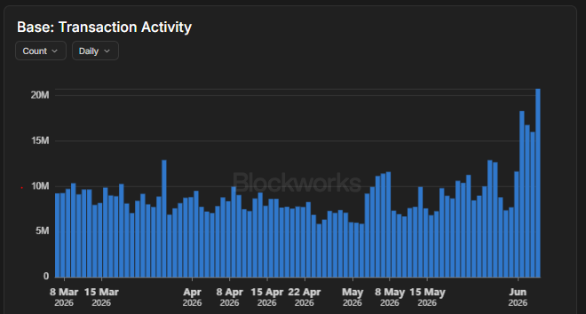 The image presents a bar graph showing an upward trend of transactions over time, likely indicating a successful base system. However, without more information about the specific context or chart title provided by the user, the exact reason for this increase cannot be confidently determined.