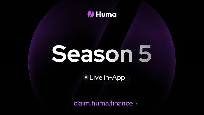 The image shows a purple circle with white text that reads "Season 5" at the top, followed by a line of purple text that says "Live in App" below it. The background of the image is black, but there are some purple elements present as well. The main focus of the image is on the purple circle and its contents.