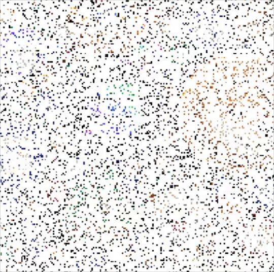 The image features a white background with small square blocks of various colors scattered throughout. The text "solana's times square blockwall" is written above the image, indicating that it is related to the Solana blockchain project. The image also includes a caption that reads "claim your space. paint your brand." This suggests that the image might be promoting or discussing the concept of creating and showcasing one's own digital art or projects on social media platforms like Instagram or Twitter.