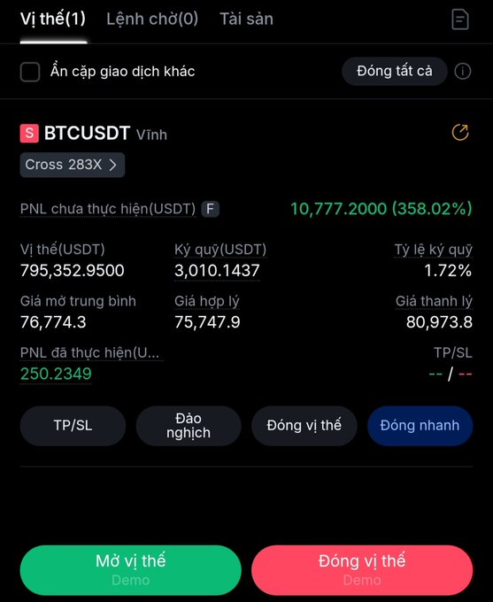 The image shows a phone screen displaying a cryptocurrency trading app with two different options for Bitcoin trading. The first option is labeled "BTCUSDT" while the second one has a price of 50,000. The text on the screen indicates that the user can choose between these two options and track their Bitcoin's value over time. The post about Bitcoin hitting 50k seems to be related to this image as it suggests that the user might be interested in investing or tracking the value of Bitcoin at that point.