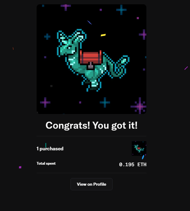 !"Congratulations You got it!". The image also shows a picture of an E-Myth item with text at the bottom, but I cannot make out all of it from the image.