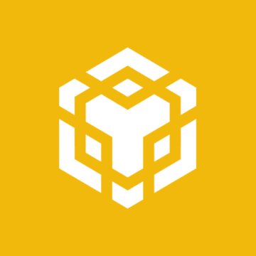 A white geometric cube-like logo (resembling BNB Chain's branding) is centered on a yellow background, symbolizing the BNB Chain platform mentioned in the post about the token $SIGH reaching 500 holders and $500K in volume within 20 minutes.