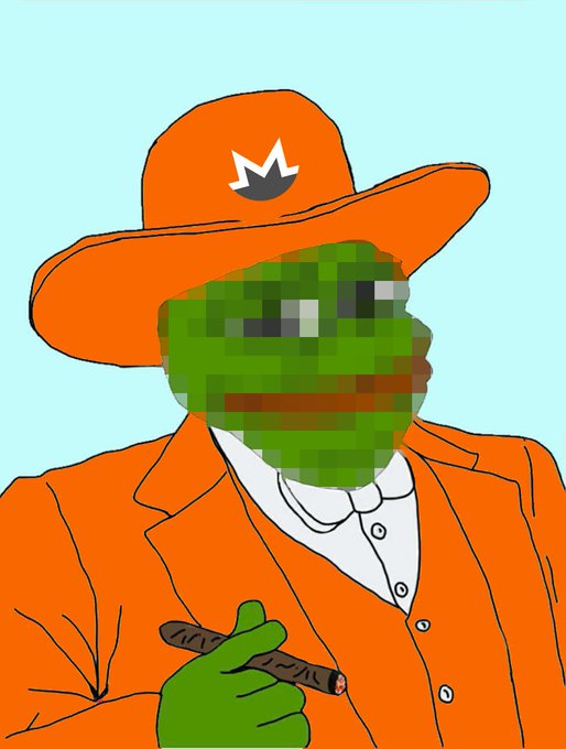 The image features an orange cartoon frog wearing an orange hat, holding a cigar in its hand. The frog appears to be dressed as a man with a suit and tie, giving off a character-like appearance. The caption "ZEC was a really good advertisement campaign for the actual privacy coin" suggests that this illustration is related to or inspired by the privacy coin concept.

The image does not contain any text, but it seems to be an artistic representation of a man dressed as a frog with a hat and holding a cigar. The overall style and color scheme are reminiscent of a cartoon character, making it visually appealing and engaging for viewers.