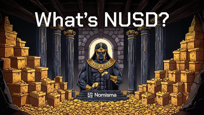 "What's NSD?" is written above a picture of a statue with a golden crown, surrounded by gold boxes.