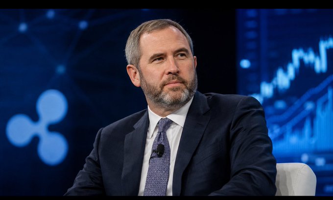 The image features a man wearing a suit, sitting down in front of a computer screen. He has a beard and is looking off into the distance with an unreadable expression on his face. The scene appears to be from a press conference or meeting where the man might be giving a speech or announcement related to RippleCoin and its future growth. The content of the image suggests that he could be discussing Ripple's potential for success in the cryptocurrency market or making a statement about Bitcoin itself.