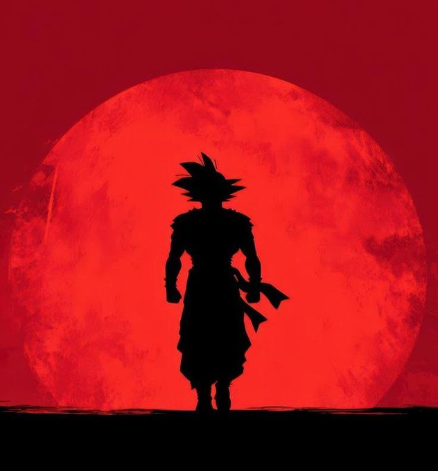A silhouetted Goku stands against a massive red sun, evoking the spirit of a Saiyan warrior ready to rise with the dawn of a new crypto day.

The fiery crimson moon symbolizes a "blood moon" market moment—fear lingering at a 26 index—while the lone warrior's stance reflects resilience and conviction, fitting for a bullish "GM" greeting to the crypto community amid Bitcoin's dominance at 59%.