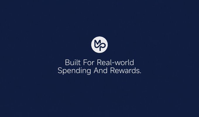 Dark blue screen with a VMP logo and text "Built For Real-world Spending And Rewards."