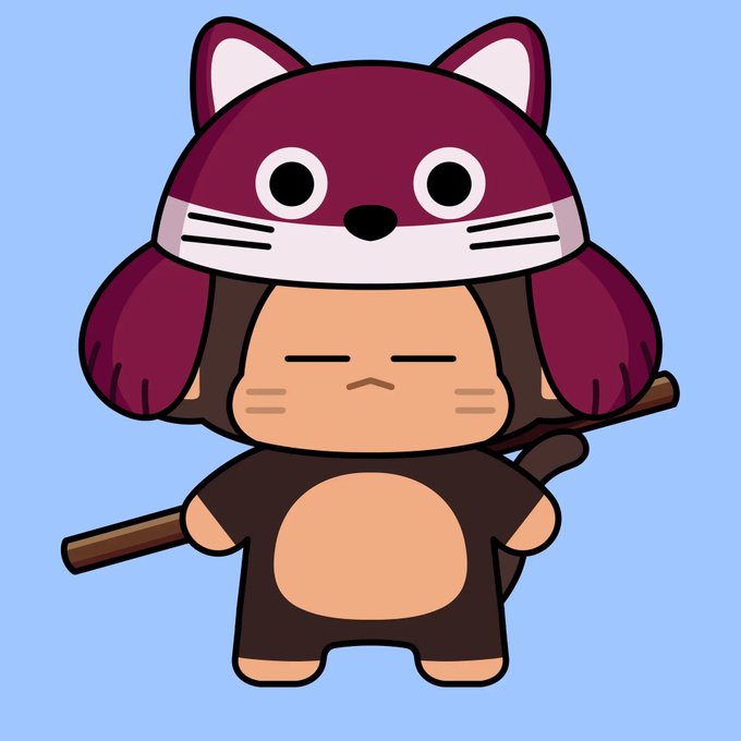 The image features a cartoon character wearing a hat that resembles a cat's head, standing against a blue background with a stick in its paws. The caption reads "If you dont CHIMP on Chuesday. Do you even NFT...". This suggests that there might be an event or promotion related to the cartoon character and the post.