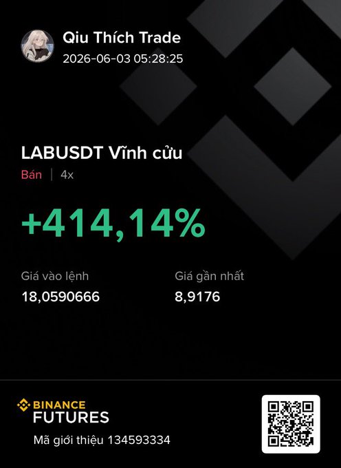 The image shows a black background with white text, including a photo of a person's face and a message about a trading platform called "LabusDT Vinh" that offers 4D trading services for Bitcoin. The text also includes information about the exchange rate between Vietnamese dong and US dollar, as well as the current value of the currency in Vietnam.
