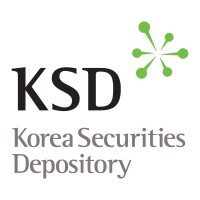 Logo for 'KSD Korea Securities Depository' in black and purple text with a green stylized icon.