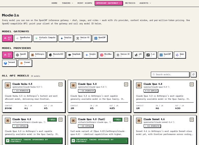 The image displays a screenshot from an OpenCAP gateway that shows the popularity of two distinct art models within the platform, with a total of 50 users actively engaging in AI through this model. The art models are called "Cliude" and "Cliude 3.4". The post also mentions a model named "CLiude 4", which seems to be popular among users as well. As for the price tag associated with these models, it has cost $10,000 and is currently priced at $12,000. The post suggests that over 50 users have already used AI through this particular model, emphasizing its popularity within the OpenCAP platform.