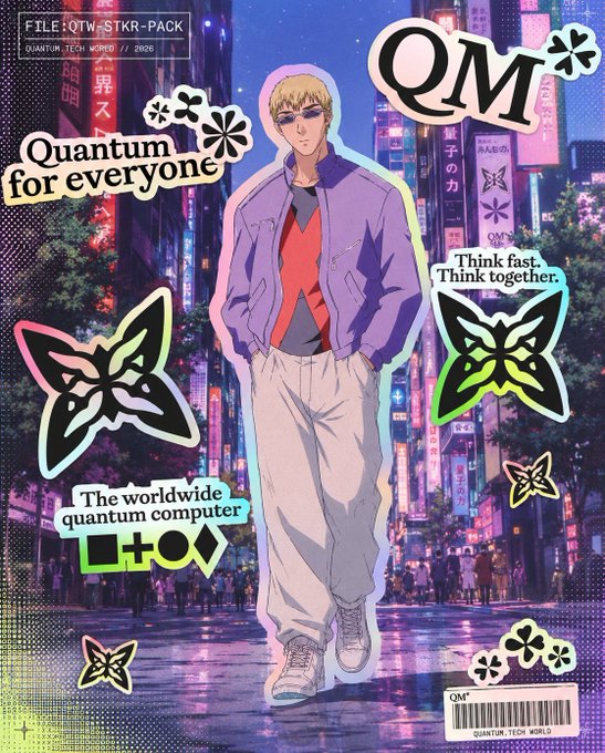 The image features a man wearing a purple jacket and white pants walking down a street at night. The background includes neon signs and buildings that create an urban atmosphere. The text "quip" appears multiple times, suggesting that this image might be related to a quip network or some other type of online platform for sharing ideas and knowledge.
