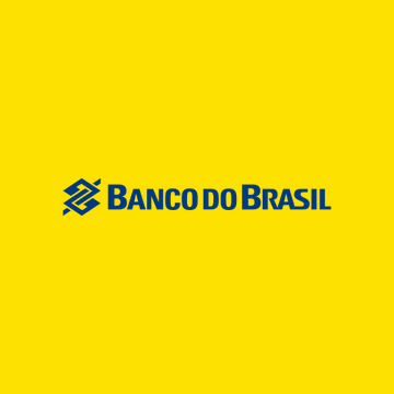 The image displays the Banco do Brasil logo in dark blue against a solid yellow background, representing the bank behind Latin America's first digitally native structured note trade—a $5M investment in a Citigroup-issued note on Euroclear's D-FMI blockchain platform.