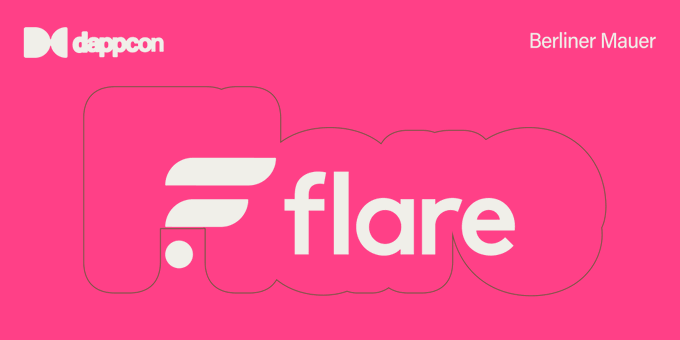 The image features a pink logo with white text, which reads "Flare" followed by "F". The logo is displayed against a gray background. Below the logo, there's a caption that says "Focus on what is in the image and how it relates to the post."