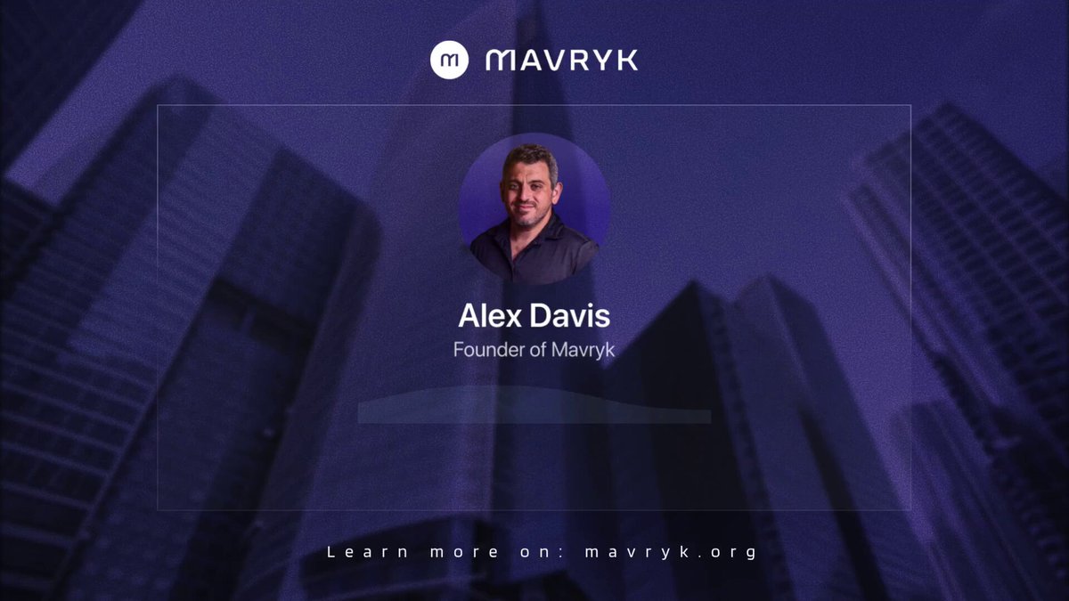 The image shows a man's profile picture with his name displayed at the top of the screen. Below him, there are two lines of text that read "People often look at ecosystems like they appeared overnight. In reality, they're usually built through years of pivots, iterations, and expanding layers of infrastructure." The post is about ecosystems and how they were created by @MavenFinanceDAO.