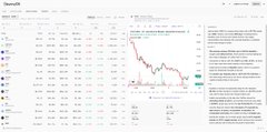 The image displays a computer screen with a financial analysis app open, providing real-time information about token volume and liquidity. The app is known as Research tab and is located at the bottom of the screen. It has been integrated into an integrated trading platform called BunnyOS v0.3.4, which offers valuable data for traders to make informed decisions based on market trends. This advanced feature allows users to access essential information about tokens and their prices in real-time, enhancing the overall trading experience. The app's clean layout, along with its focus on delivering useful insights to traders, makes it a valuable tool within the financial analysis space.