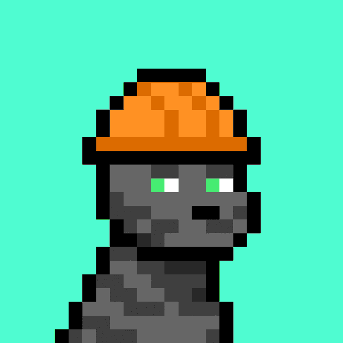 The image features a cartoon cat wearing an orange hard hat, which appears to be a part of a larger scene or artwork. The cat's position suggests that it might be standing against a blue background. The caption above the image reads "The realest community in web3 is @doginaldogs Don't think there'S another competitor. Keep it real always!". This message emphasizes the importance of staying true to oneself and not succumbing to peer pressure or societal expectations, which can often be found within certain communities or circles.

In this case, the cat's hat serves as a symbol for individuality and authenticity, reflecting the idea that one should embrace their unique qualities rather than conforming to others' standards. The image also highlights the importance of staying true to oneself in various aspects of life, including online communities where people often share similar interests or beliefs.