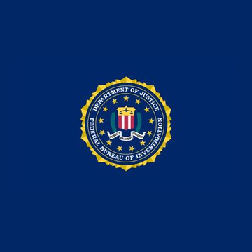 The image shows the official seal of the Federal Bureau of Investigation (FBI) on a dark blue background, featuring a central shield with stars, stripes, and an eagle, encircled by the text "DEPARTMENT OF JUSTICE" and "FEDERAL BUREAU OF INVESTIGATION." The accompanying news describes an FBI agent accused of stealing approximately $1 million in cryptocurrency from a suspect, directly relating to alleged misconduct within the agency represented by this seal.