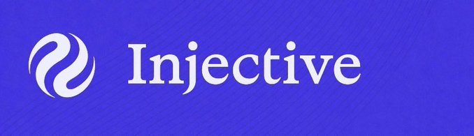A blue banner displays the Injective logo alongside the text 'Injective' in white.