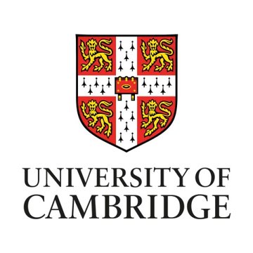 The image shows the University of Cambridge logo, featuring its coat of arms with four golden lions and a central cross, above the text "UNIVERSITY OF CAMBRIDGE." The post likely cites a study from the Cambridge Centre for Alternative Finance, which has tracked cryptocurrency energy consumption and reported that Ethereum's shift to proof-of-stake reduced its energy use by over 99.9%.