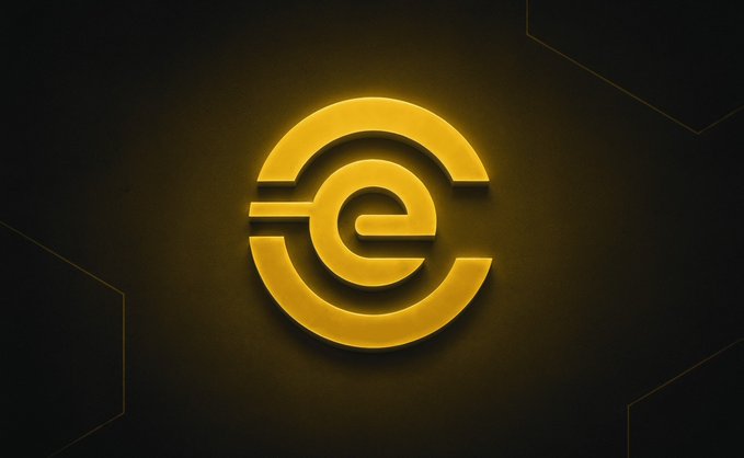 This image features the glowing gold eCash logo against a dark background, hinting at a discussion beyond just Bitcoin's price with the mention of the @BTCdrivechains project.