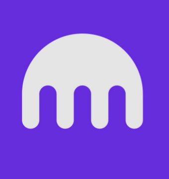 A white stylized icon resembling a jellyfish or octopus on a bright purple background.